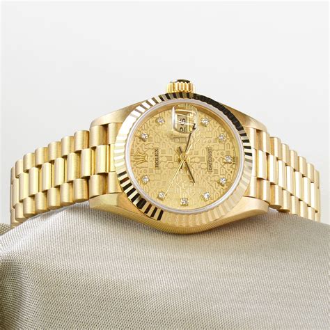 ladies rolex with sapphires diamonds|Rolex oyster and yellow gold.